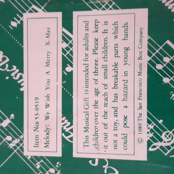 San Francisco Music Box Co. 1989 ceramic "decorating the tree" music box. - Picture 16 of 16